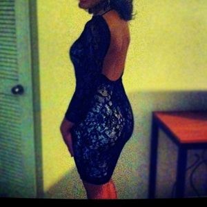 Backless Lace Sexy Dress